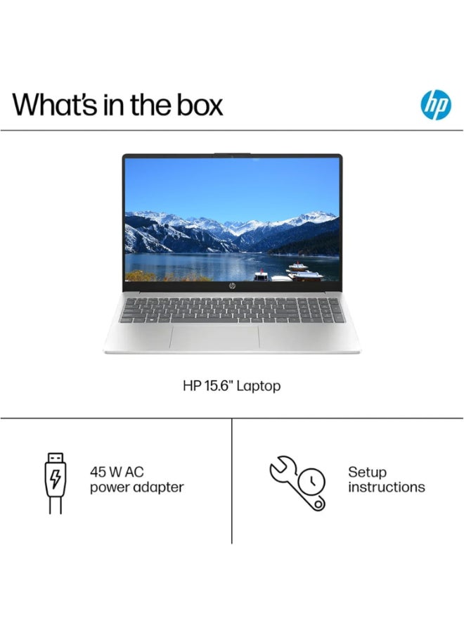 HP Business Laptop With 15.6-Inch HD Display, Core i3-1215U Processor/32GB RAM/1TB SSD/Intel UHD Graphics/Windows 11 English/Arabic Silver  - Image 5