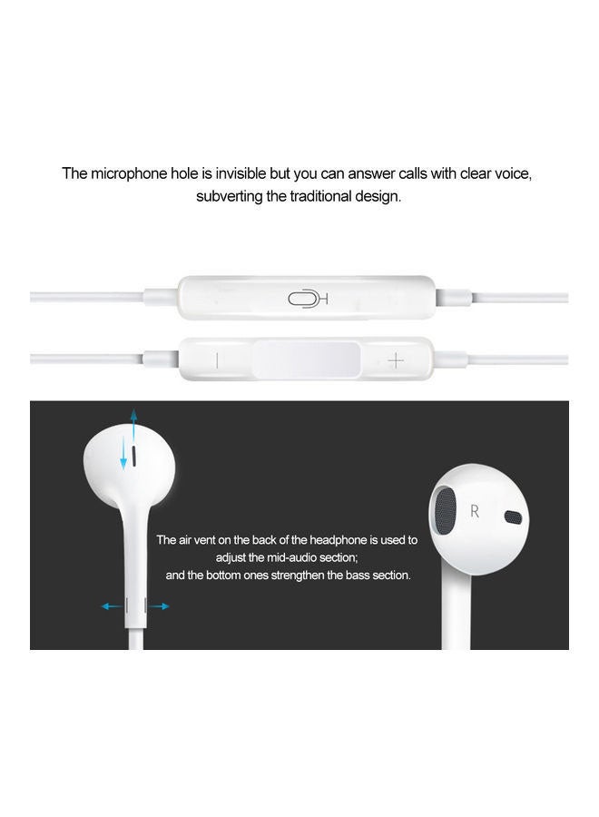 Renewed - EarPods With 3.5mm Headphone Plug, Wired White