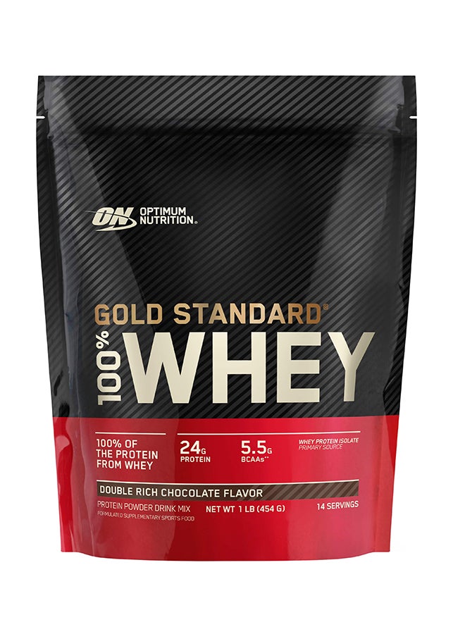 Optimum Nutrition Gold Standard 100% Whey Double Rich Chocolate 1 Lb 454 G  - Image 1