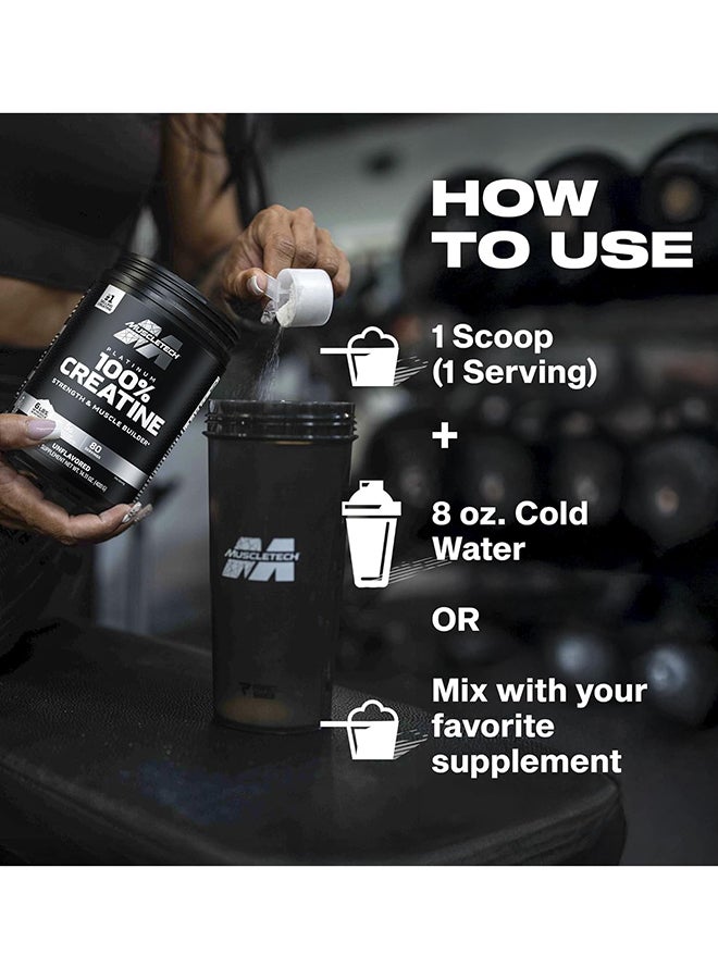 ماسل تيك بلاتينيوم 100% كرياتين مونوهيدرات بدون نكهة 400 جرام، 132 حصة 3 جرام لكل حصة - Image 4