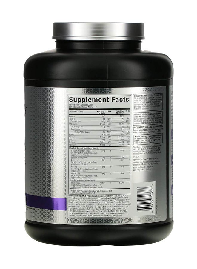 MuscleTech Mass Tech Elite High-protein Mass Gainer Cookies and Cream, 2.72 Kg 31g Protein 66g Carbs  - Image 2