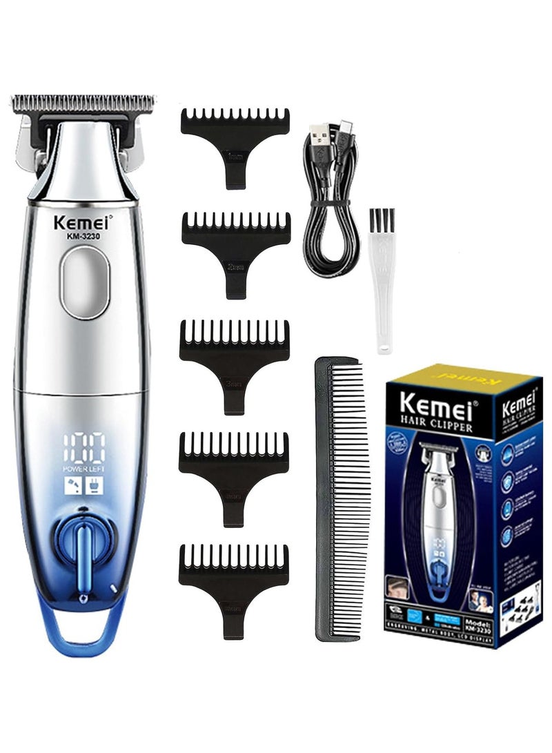 Kemei KEMEI Professional Cordless Men's Shaver Electric Hair Clipper with LCD Display Rechargeable T-Blade Hair Trimmer for Men KM-3230 - Image 1