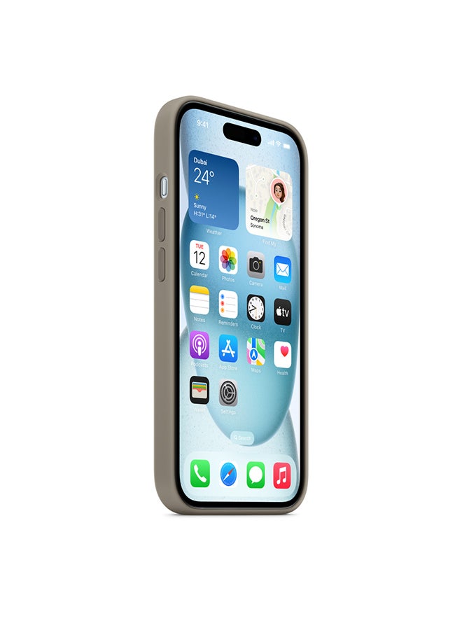 ابل  Renewed - iPhone 15 Silicone Case With MagSafe - Clay - Image 2