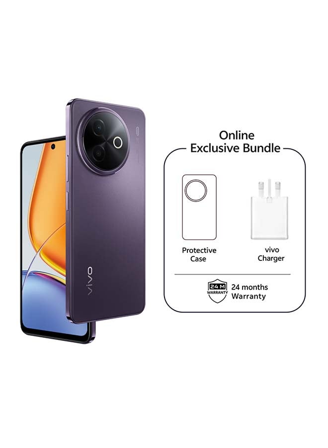 vivo Y39 5G Dual SIM Royal Purple 8GB RAM + 256GB Online Exclusive Bundle: Phone Case And 24-Month Warranty - Middle East Version - Image 1