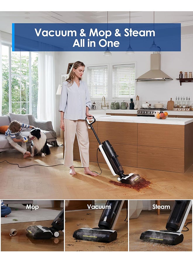 Tineco Tineco Ifloor 5 steam All-in-One Wet Dry Vacuum Cleaner, Wood Floor Steam Vacuum, Ideal for Sticky Dirts, 248℉ High Temperature Steam, Self Cleaning with Steam 120 kW SW010800SA Black  - Image 2