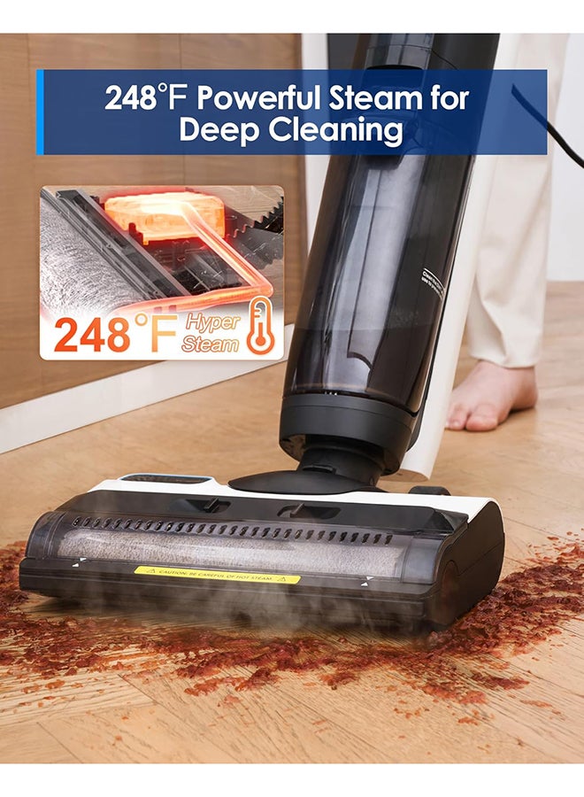 Tineco Tineco Ifloor 5 steam All-in-One Wet Dry Vacuum Cleaner, Wood Floor Steam Vacuum, Ideal for Sticky Dirts, 248℉ High Temperature Steam, Self Cleaning with Steam 120 kW SW010800SA Black  - Image 3