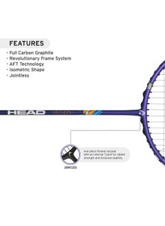 HEAD Xenon 1.1 HM Strung Graphite Badminton Racquet One Size none  - Image 2