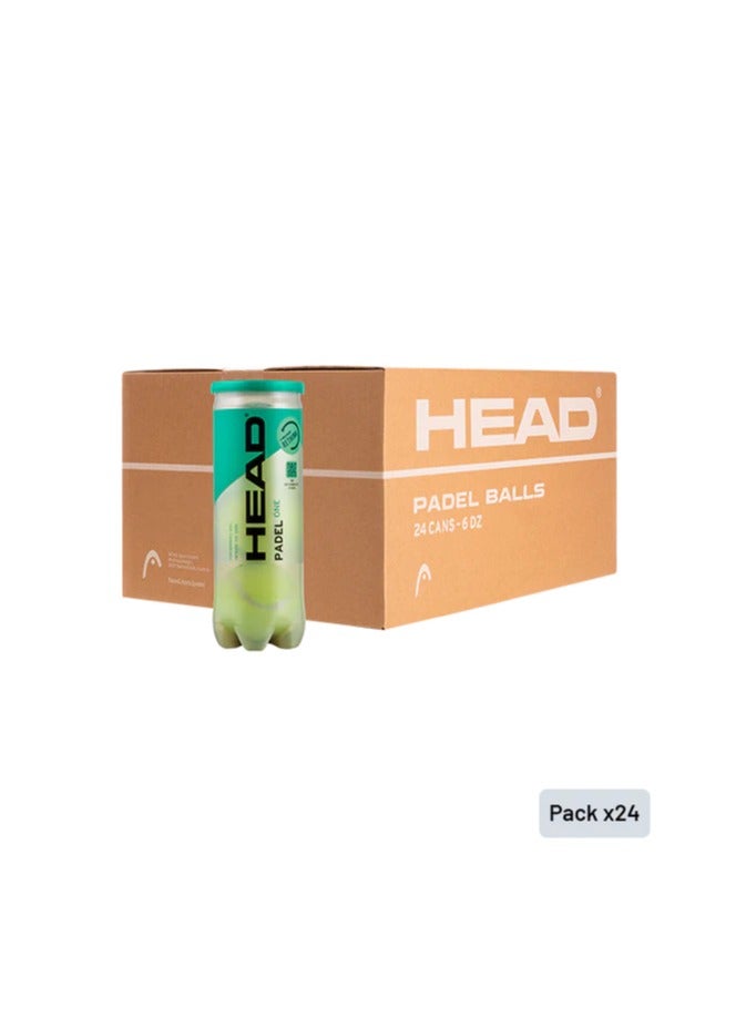 HEAD Padel One S Padel Balls | A Performance Ball | Box Of 24 Cans