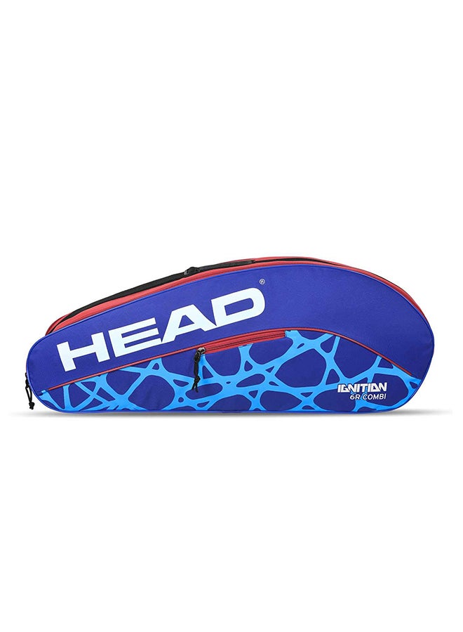 HEAD Ignition 6R Combi Polyester Badminton Kit Bag | Size - Large | Dedicated Compartments | Unisex - Men, Boys, Girls, Women  - Image 1