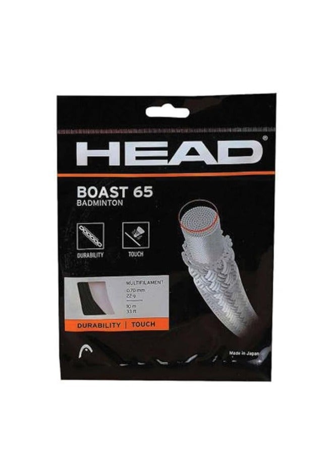 HEAD - Boast 65  Badminton Racquet String, 10m |Material : Nylon |Highly elastic | Comfortable Feel | Hybrid coating - Image 1