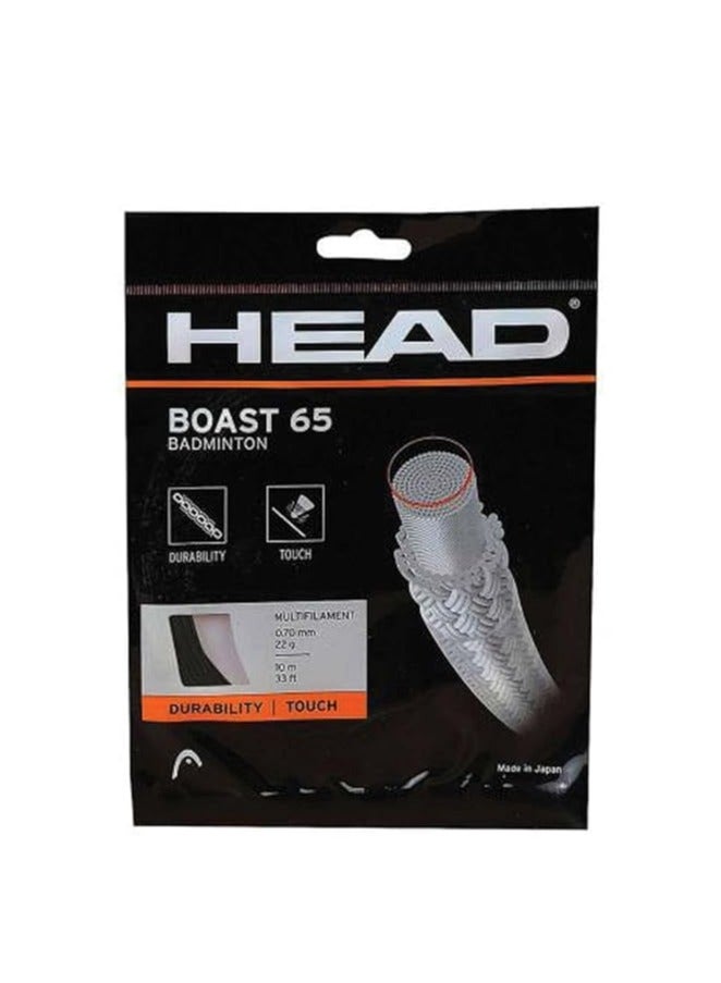 HEAD - Boast 65  Badminton Racquet String, 10m |Material : Nylon |Highly elastic | Comfortable Feel | Hybrid coating - Image 1