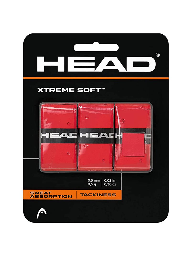 HEAD Xtreme Soft Overgrip (Red) Tennis Racket Grip  - Image 1