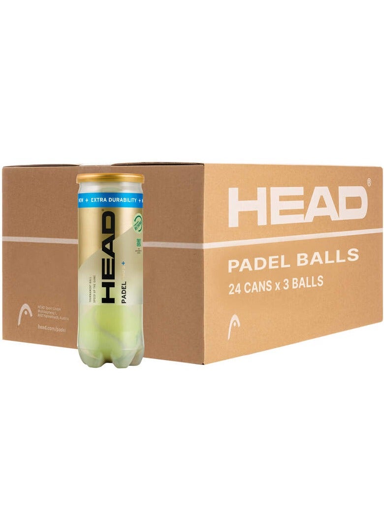 هيد Padel Pro S+ - Tournament Grade Ball, Designed For Faster Play, Box Of 24 Cans - 72 Balls  - Image 1