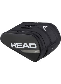 HEAD Tour Padel Bag - Black/White, Combination Of Style, Space And Innovative Technology, Fits Up To 7 Racquets  - Image 1