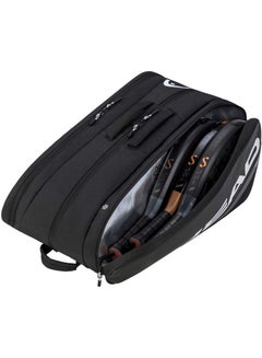 HEAD Tour Padel Bag - Black/White, Combination Of Style, Space And Innovative Technology, Fits Up To 7 Racquets  - Image 2