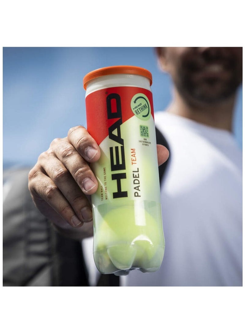 هيد - Padel Team Padel Balls | For Beginners And Occasional Players | Can Of 3 Balls - Image 1
