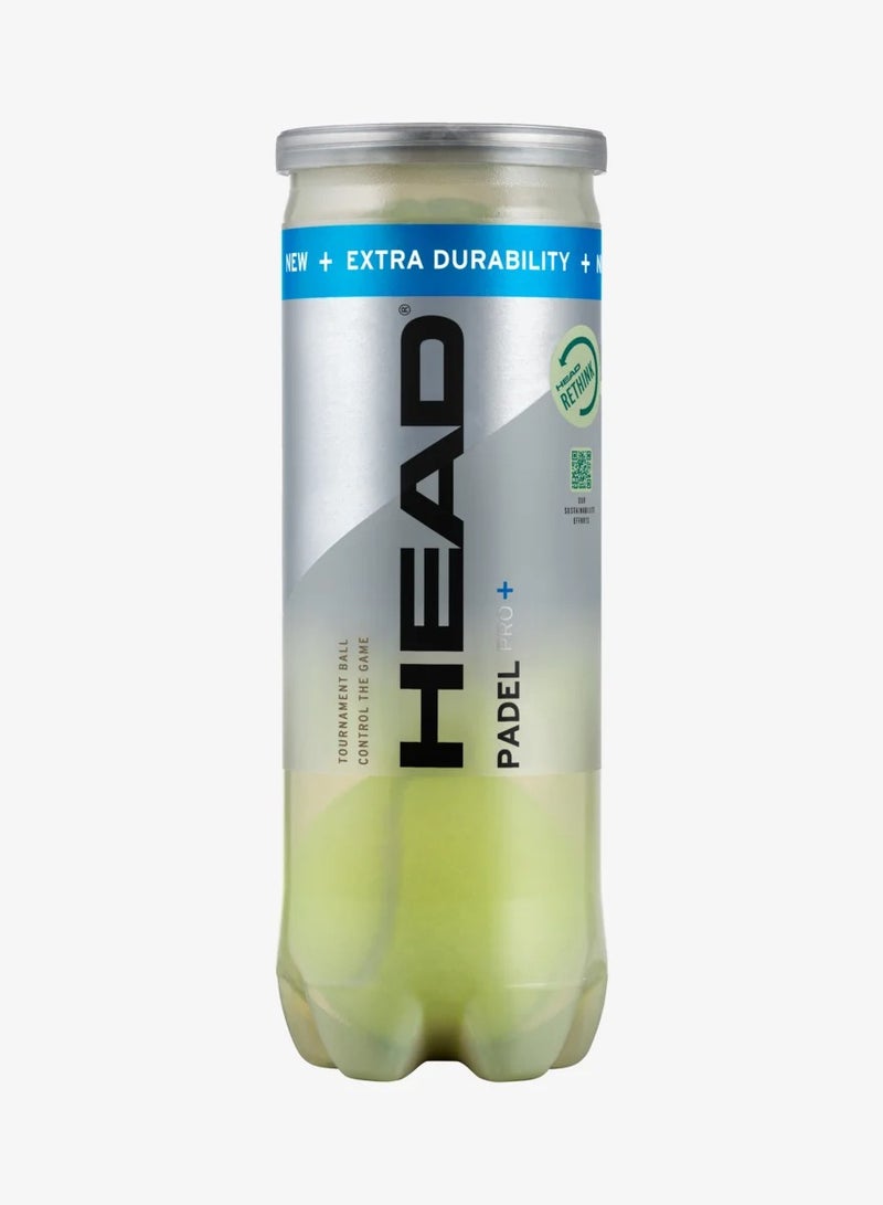 HEAD Head Pro+ 2025 Padel Balls (3 Balls) by Head  - Image 5