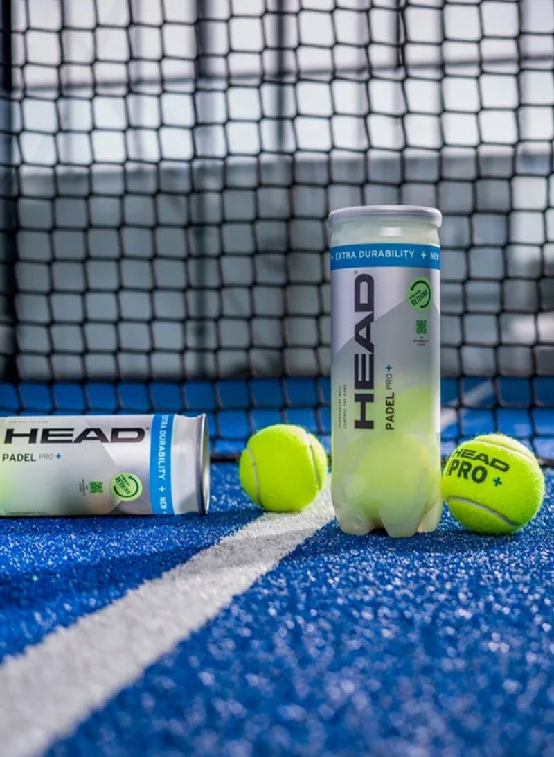 HEAD Head Pro+ 2025 Padel Balls (3 Balls) by Head  - Image 4