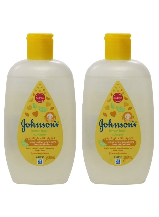 جونسون 2 قطعة من كولونيا ليمون فريش من جونسون 200 مل - Image 1