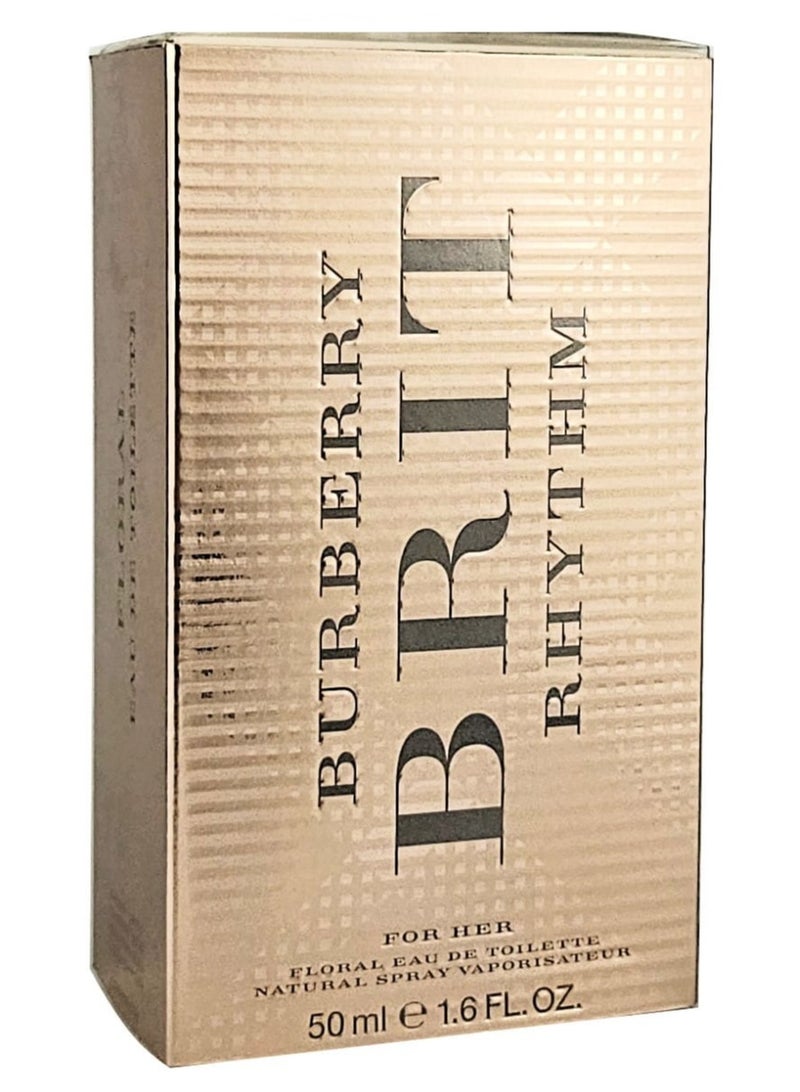 BURBERRY Brit Rhythm for Her Floral Eau de Toilette 50ml 1.7 FL. Oz.ml  - Image 1