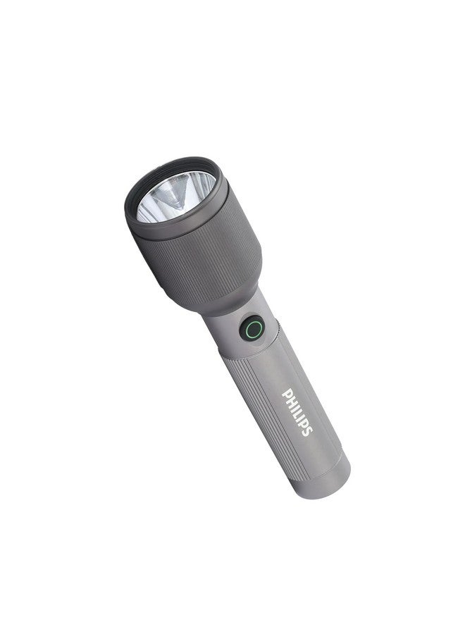 فيليبس 650 Lumens Aircraft Aluminium Alloy LED Rechargeable Flashlight  19.2 x 3.2 x 5 cm SFL2242/56 Grey and Black  - Image 1
