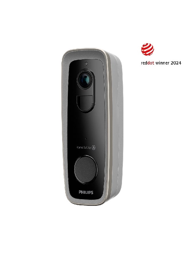 Philips Home Safety Wireless Video Doorbell 6.5 x 13.1 x 17.3 cm HSP5300/01 Black and White - Image 2
