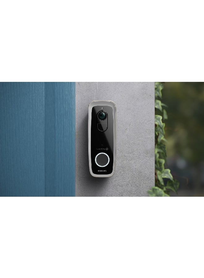Philips Home Safety Wireless Video Doorbell 6.5 x 13.1 x 17.3 cm HSP5300/01 Black and White - Image 4