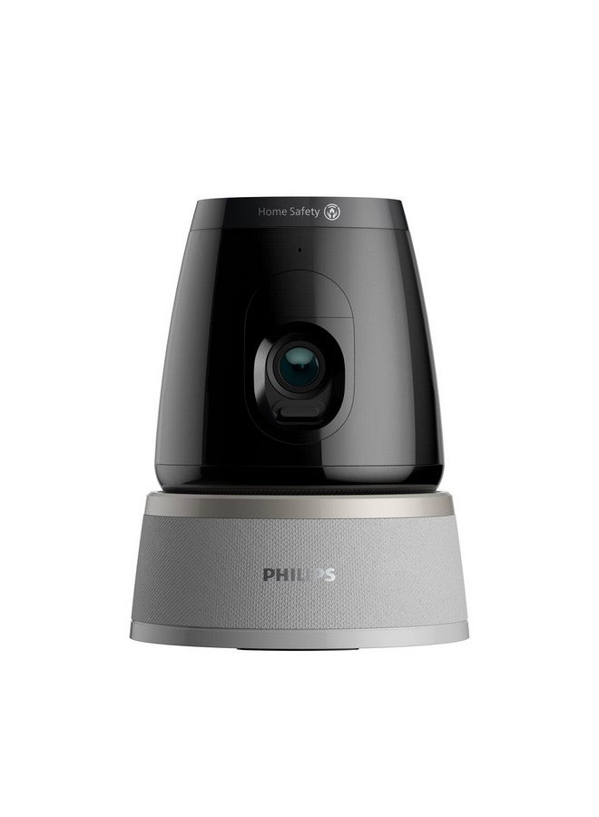 Philips Home Safety Indoor 360° Camera with Privacy Shutter 9.9 x 15.8 x 17.4 cm HSP5500/01 Black and Silver - Image 1