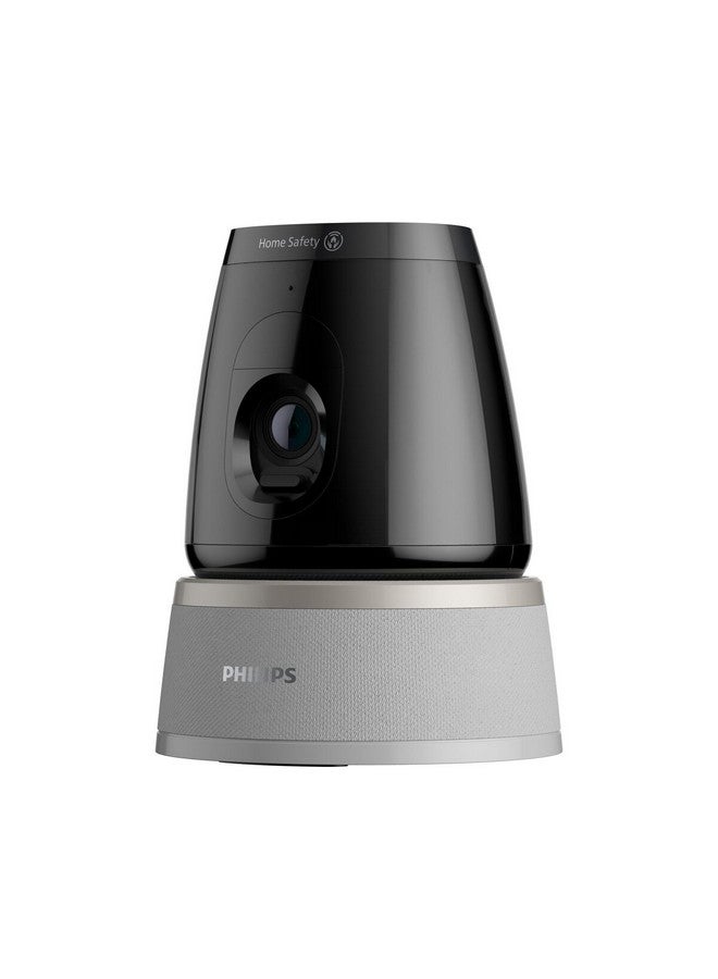 Philips Home Safety Indoor 360° Camera with Privacy Shutter 9.9 x 15.8 x 17.4 cm HSP5500/01 Black and Silver - Image 2