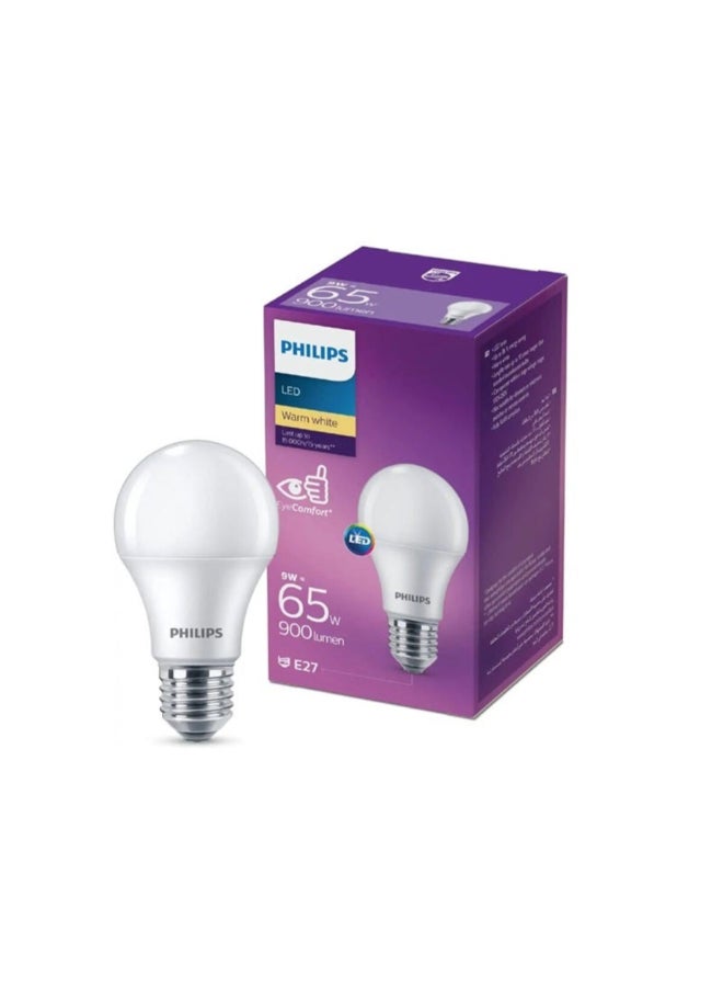 فيليبس 9W 900-Lumens E27 LED Bulb Warm White 10.7 x 6.1 x 6.1 cm PHI-929002299284  - Image 1