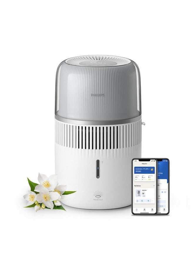 فيليبس 5000 Series Compact and Powerful Smart Air Humidifier White and Silver 37.8 x 23.3 x 23 cm HU5710/00 HU5710/00 White and Silver  - Image 1