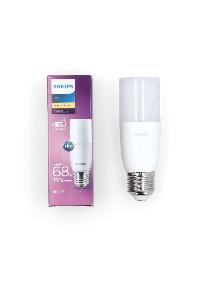 Philips EyeComfort 7.5W 3000K 750LM E27 Stick LED Bulb Warm White 11.7 x 3.9 x 3.9 cm PHI-929001901184 Warm White - Image 2