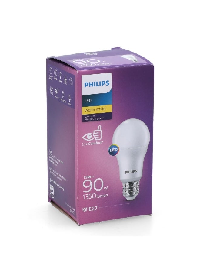 Philips EyeComfort 13W 3000K 1350LM E27 Gen5 LED Bulb Warm White 11.8 x 6.2 x 6.2 cm PHI-929002305084 Warm White - Image 3