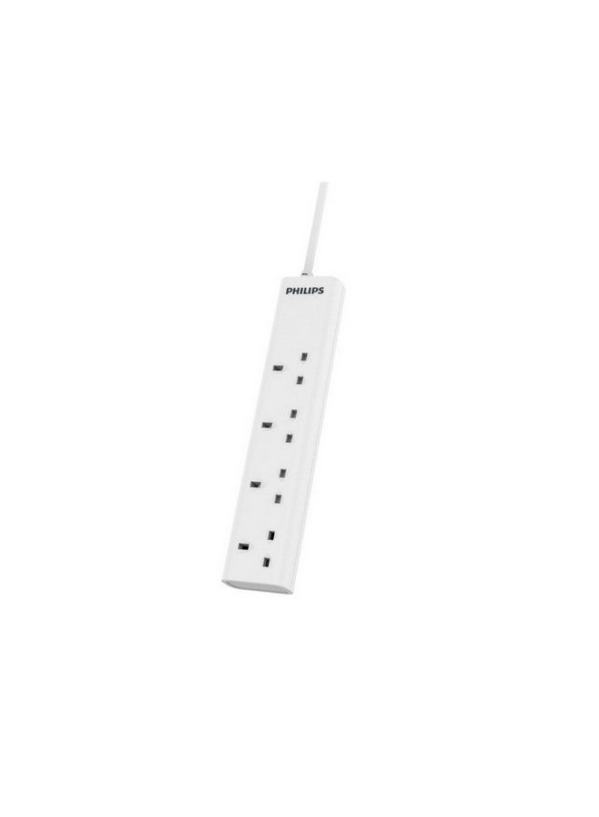 Philips 13A 4-Socket UK Plug Power Extension Cord White 2 m CHP1143WA/89 white - Image 2