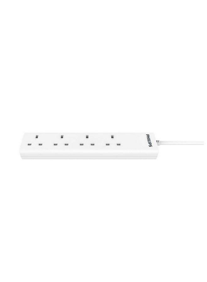 Philips 13A 4-Socket UK Plug Power Extension Cord White 2 m CHP1143WA/89 white - Image 3