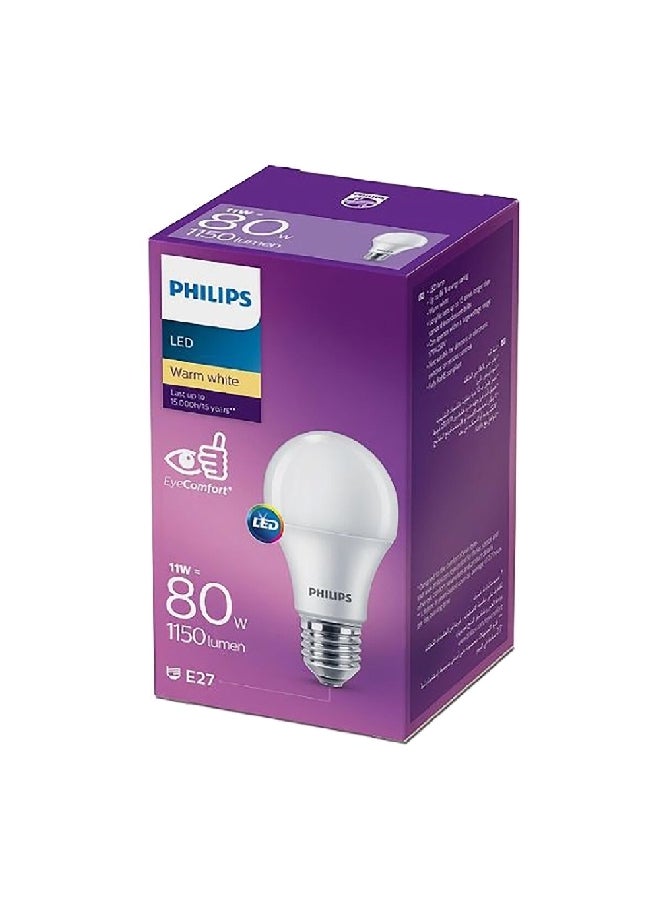 Philips EyeComfort 11W 3000K 1150LM A60 ESS Gen5 LED Bulb Warm White 10.7 x 6.1 x 6.1 cm PHI-929002299584 Warm White - Image 4