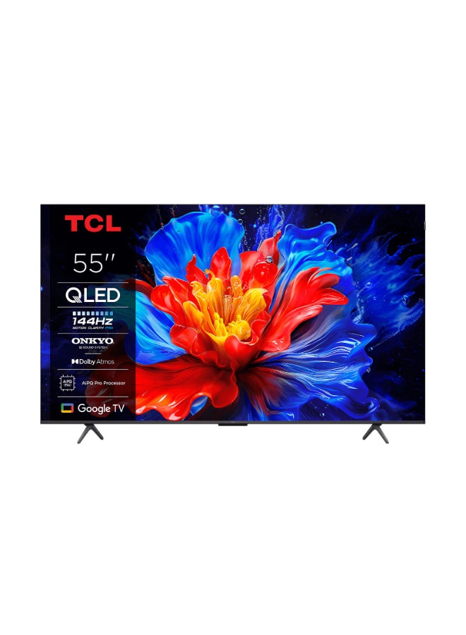 تي سي إل 55 Inch 144Hz Native Refresh Rate Slim Uni-Body QLED Gaming TV 55P8K black - Image 1
