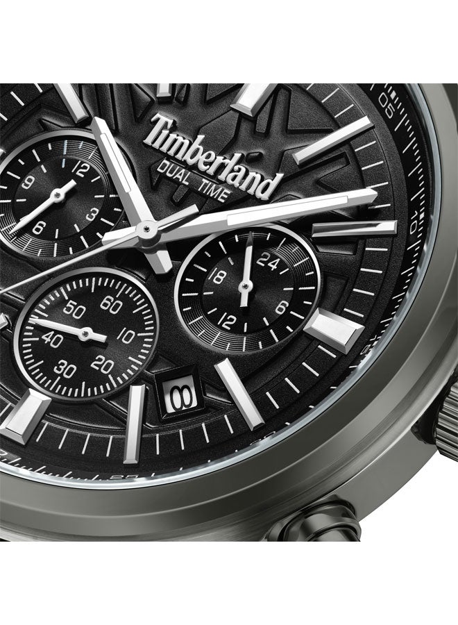 Timberland Men's Northbridge 45 mm Men's Multifunction Watch Black Dial  & Brown Leather Strap - Image 4