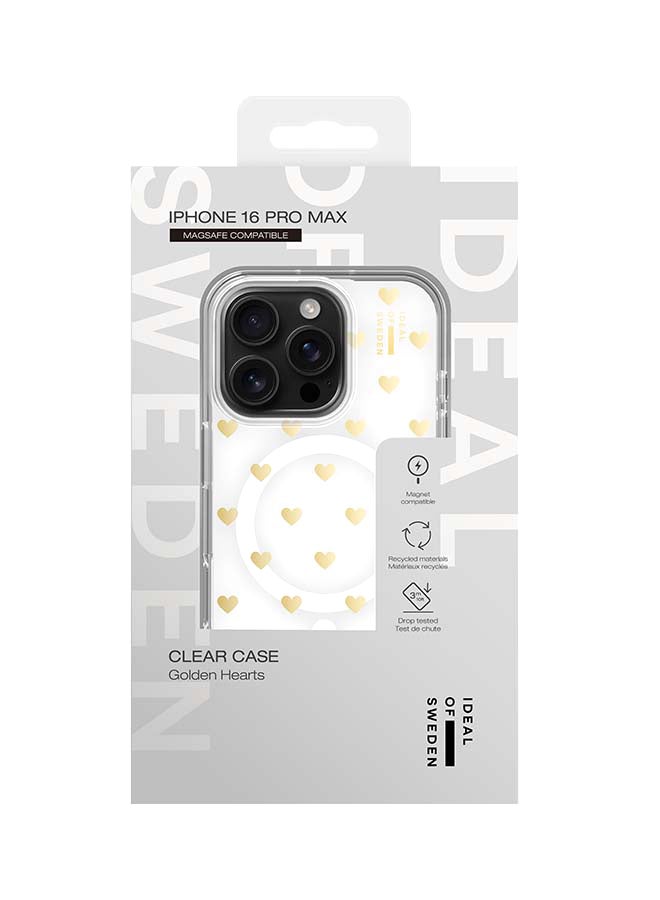 iDeal of Sweden Ideal of Sweden, Clear Case MegSafe  for iPhone 16 Pro Max, Clear & Gold Hearts Clear & Golden Hearts - Image 1