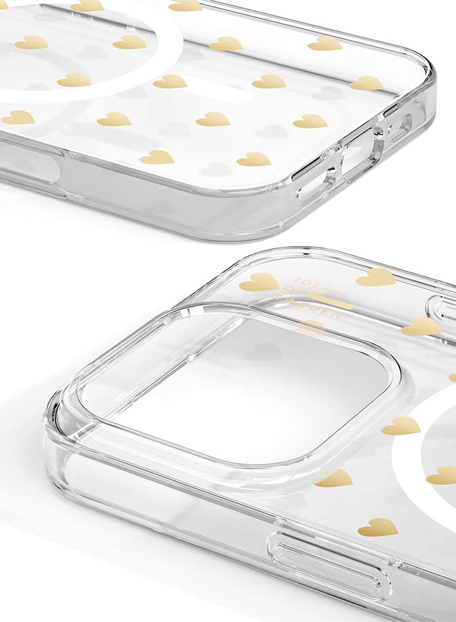 iDeal of Sweden Ideal of Sweden, Clear Case MegSafe  for iPhone 16 Pro Max, Clear & Gold Hearts Clear & Golden Hearts - Image 4