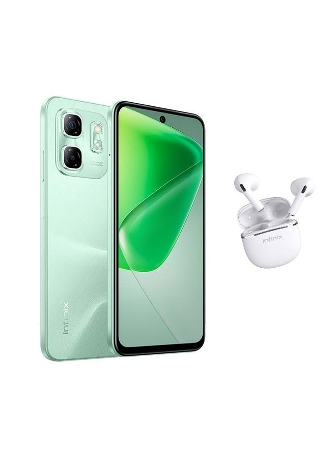Infinix Hot 50i Dual SIM Sage Green 8+8GB RAM 256GB 4G With Infinix XE23 Earphone (Gift Color May Vary) 