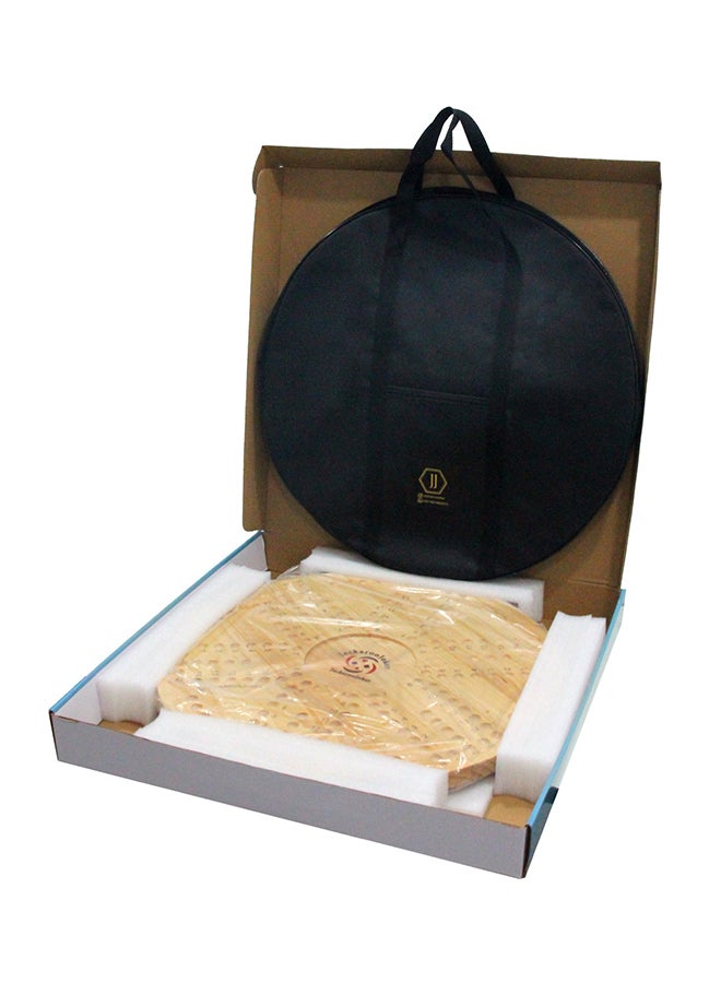 جاكارو جوكر Solid Pine Wood Jacaroo Double Sided Board Game For 4 And 6 Players, Two Sides Jakaroo With Glass Marbles, Playing Cards And Carry Bag 4 Players  - Image 3