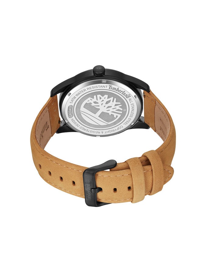 Timberland Men's Eastport 45 mm Men's Multifunction Watch Grey Dial  & Brown Leather Strap - Image 3