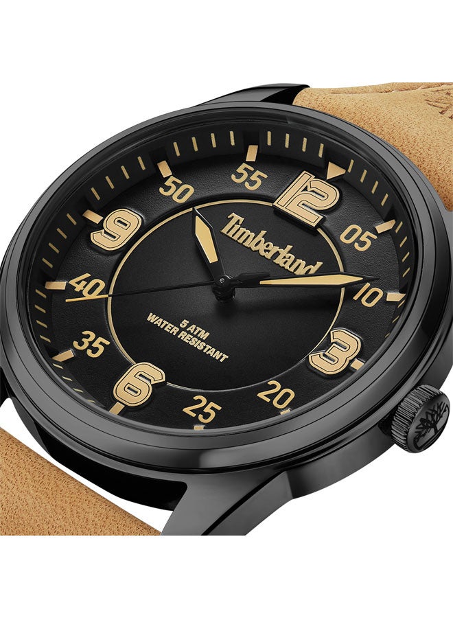 Timberland Men's Eastport 45 mm Men's Multifunction Watch Grey Dial  & Brown Leather Strap - Image 4