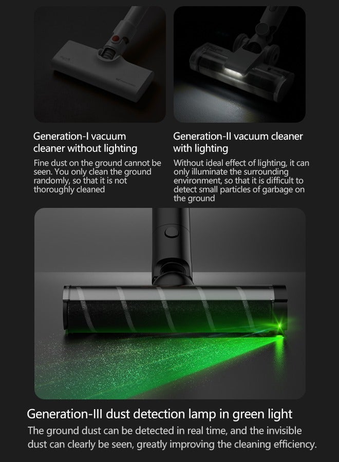 Deerma Cordless Portable Vacuum Cleaner Lightweight, Rechargeable, Powerful Suction with Multiple Attachments for Home, Car, and Office Use 240 W T30 Black  - Image 3