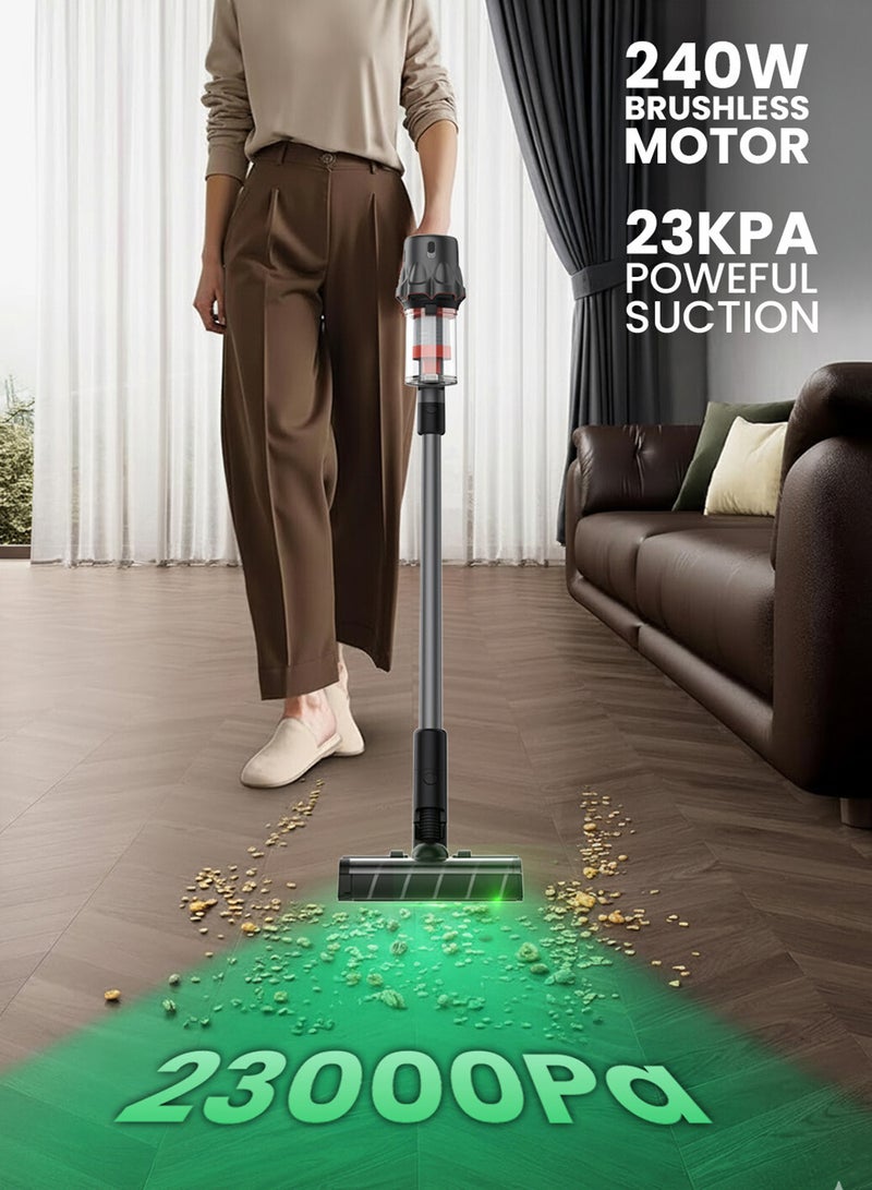 ديرما مكنسة كهربائية محمولة بدون سلك خفيفة الوزن، قابلة للشحن، بقوة شفط عالية مع ملحقات متعددة للاستخدام في المنزل والسيارة والمكتب - Image 3