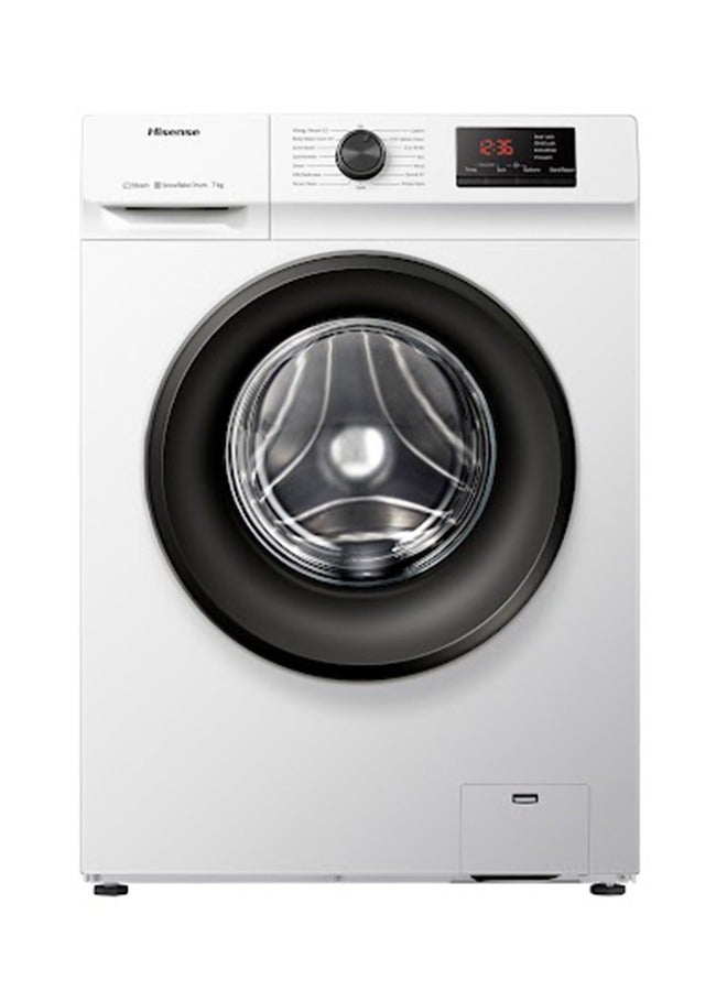 Hisense - 7 kg Front Load Washing Machine With 1200 RPM speed & 15 Automatic programs WFVB7012M White - Image 1