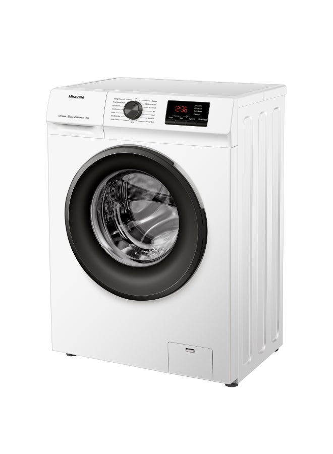 Hisense 7KG Front Loading Washing Machine WFVB7012M, 1200RPM, 15 Washing Programs, Steam Wash, Delay End, Drum Clean, Efficiency A, Quick Wash, Snow Flake Drum, Self-Diagnosticfault Finding WFVB7012M White - Image 5