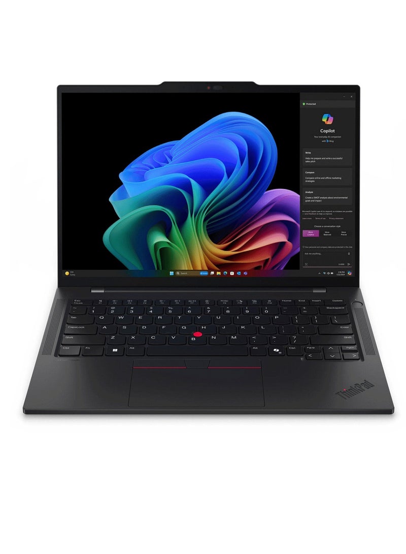 Lenovo ThinkPad T14s Gen 6 Laptop With 14-Inch WUXGA IPS Display, Snapdragon X Elite Processor/32GB RAM/1TB SSD/Qualcomm Adreno Graphics/Window 11 Pro English Black  - Image 1