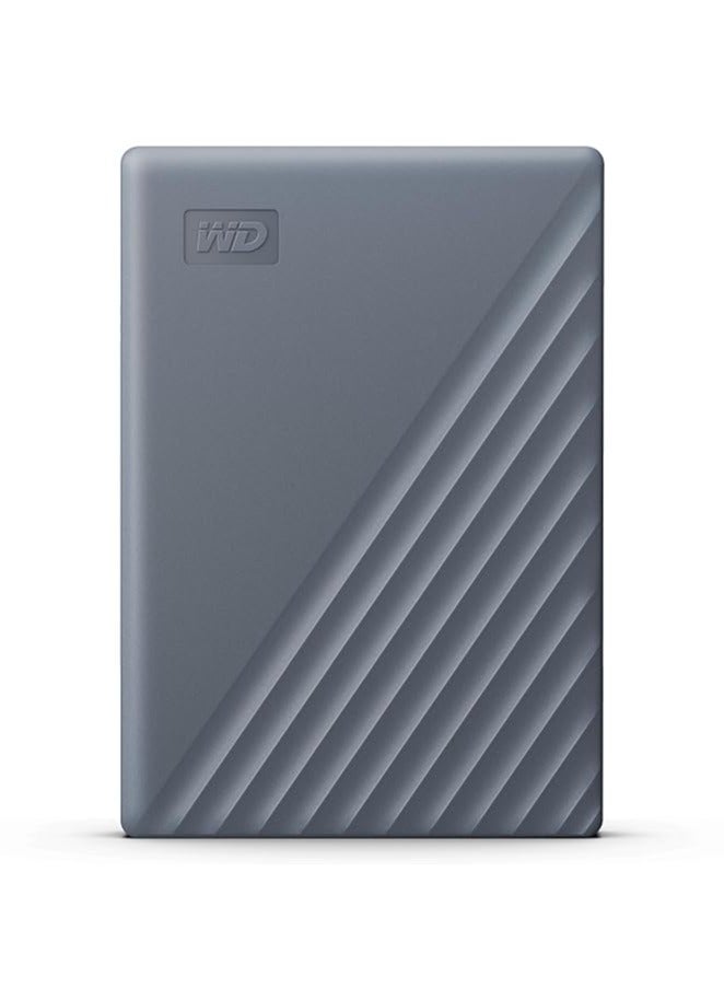 WD 4TB My Passport USB 3.2 Gen 1 HDD Works with USB-C -Silicon Grey 4 TB 